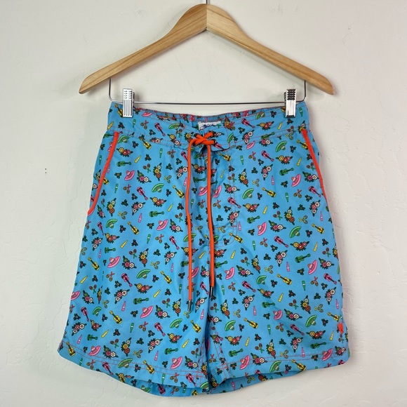 Beach Bros Cinco de Mayo Men’s Novelty Printed Swim Trunks Sombreros Size Small - Picture 2 of 15